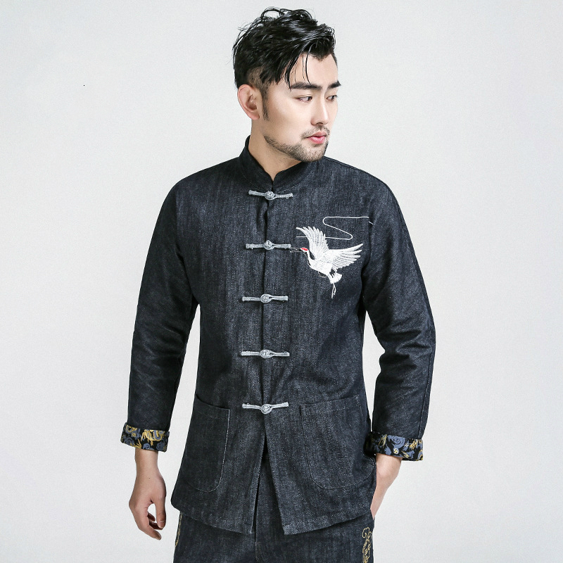 Retro men's wear Buddhist mood jacket Long sleeve Chaqueta Tang costume Jacket Improvement Hanfu Chinese style Youthin the Men's clothing, National costume category - from Buy2taobao.com to provide professional Taobao agent buy service