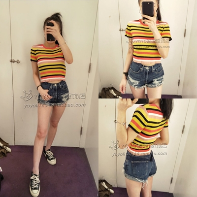 58 Fold YOYO Hong Kong GYDA 19 Spring and summer Self cultivation Show thin Striped sweater 2622501in the Women's clothing/Boutique , Wool sweater category - from Buy2taobao.com to provide professional Taobao agent buy service