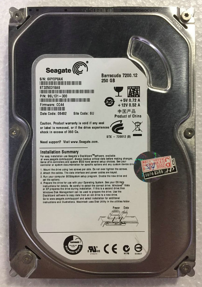 Seagate/希捷 ST3250318AS 250G 台式機硬盤 7200轉 8M SATA2串口在類目 電腦硬件/顯示器/電腦周邊, 機械硬盤中 - 來自Buy2taobao.com提供專業的淘寶代購服務