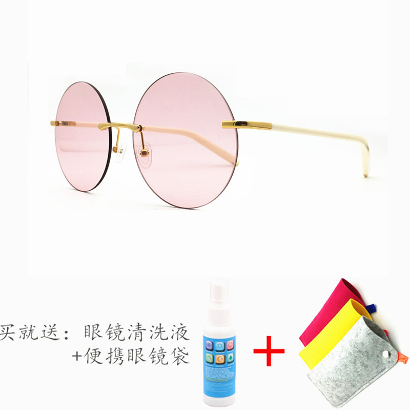 Nine wood Retro circular Sunglasses Sunglasses SM1820120 Small round transparent Frameless Discoloration sunlight glassesin the ZIPPO/Swiss Army Knife/Glasses , Sunglasses category - from Buy2taobao.com to provide professional Taobao agent buy service