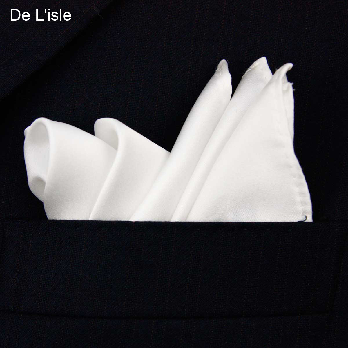 De Lisle 男士真丝手帕 韩版西服口袋巾 桑蚕丝 纯白经典百搭在类目 服饰配件/皮带/帽子/围巾, 口袋巾中 - 来自Buy2taobao.com提供专业的淘宝代购服务