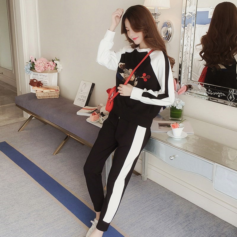 休闲运动服套装女春秋2018新款宽松纯色时尚韩版潮跑步卫衣两件套|msdalam kategori Butik wanita / wanita, menetapkan/pakaian seragam pelajar/seragam kerja, saman sukan Leisure - dari Buy2taobao.com untuk memberikan perkhidmatan ejen Taobao profesional membeli