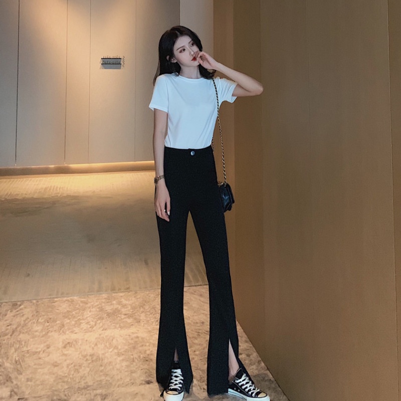 COS微喇叭裤高腰休闲显瘦开叉垂感直筒西装阔腿裤+T恤在类目 模玩/动漫/周边/cos/桌游, Cosplay服饰/道具/服务, Cosplay女装中 - 来自Buy2taobao.com提供专业的淘宝代购服务