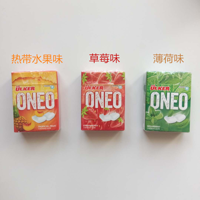 Ulker优客ONEO口香糖27g土耳其进口无糖草莓薄荷味清真10盒包邮|ruв категории закуски/орехи/специальность, конфеты/желе/пудинг, жвачка - от Buy2taobao.com для оказания профессиональной услуги покупки агента Taobao