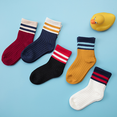 儿童袜子纯棉袜1-3-5-7-9-10岁男童宝宝秋冬季童袜女童加厚12春秋