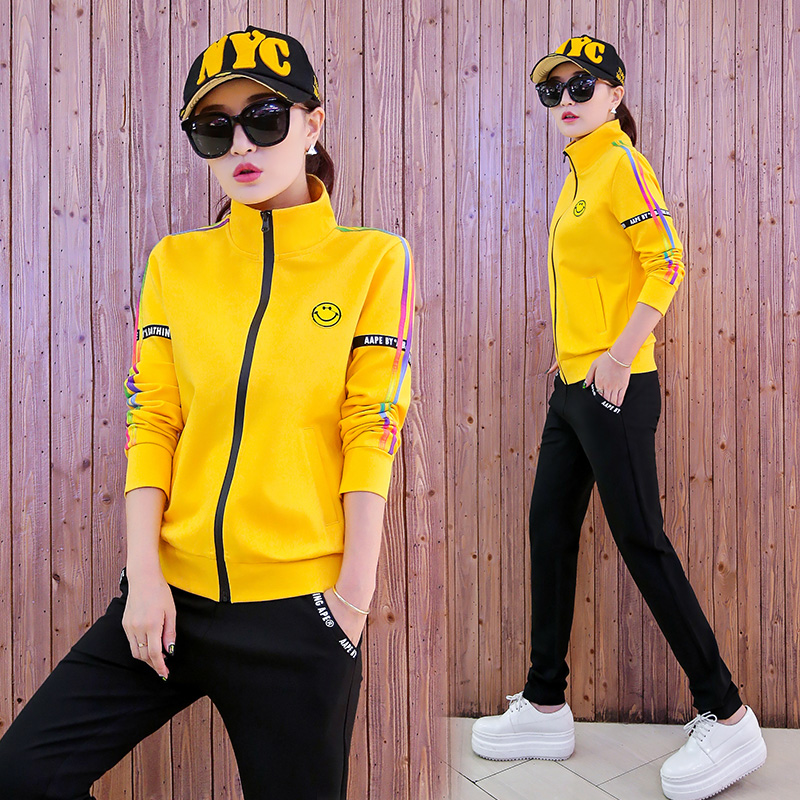 Athletic Wear suit new pattern 2018 Cardigan Self cultivation Show thin Two piece set Stand collar leisure time suit Park service Community servicein the Women's clothing/Boutique , Set/Student uniforms/Work uniforms , Leisure sports suit category - from Buy2taobao.com to provide professional Taobao agent buy service