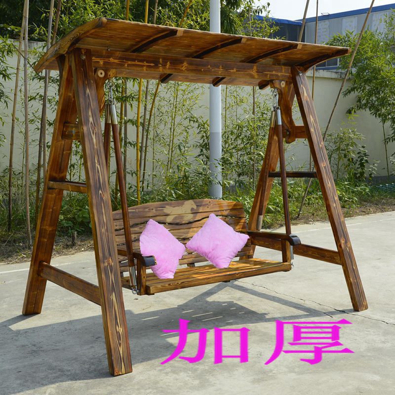 Hanging basket Double outdoors indoor balcony Rocking chair solid wood Lifts Cradle adult Swing combination Ceiling Swing chair Anticorrosivein the Residential furniture , Outdoor/Patio furniture , Outdoor Swing category - from Buy2taobao.com to provide professional Taobao agent buy service