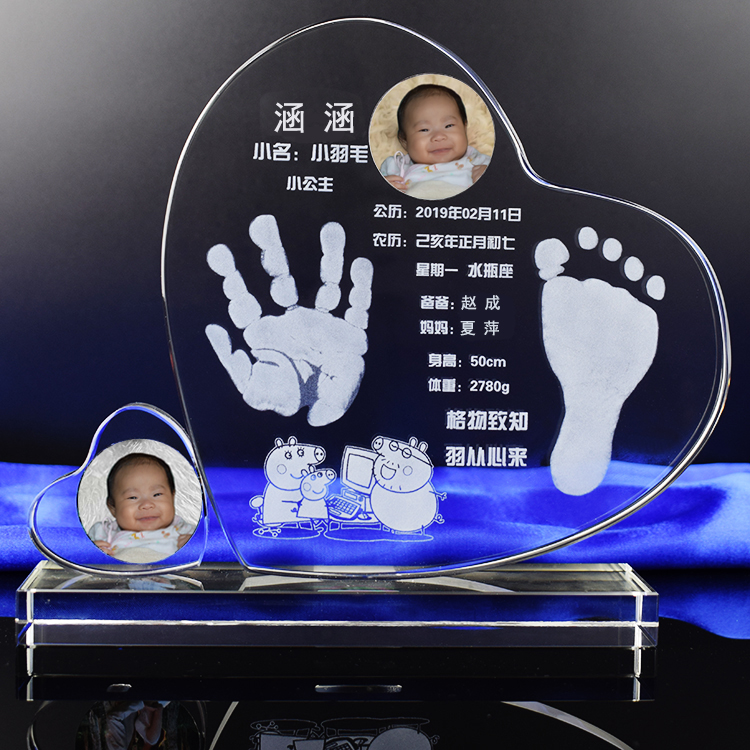 新生儿婴儿宝宝纪念品水晶手脚印满月百日周岁礼品手足印手印脚印在类目 玩具/童车/益智/积木/模型, 宝宝纪念品/个性产品, 手脚印中 - 来自Buy2taobao.com提供专业的淘宝代购服务