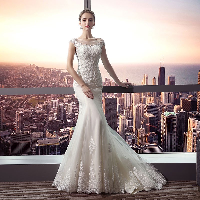 Wedding dress 2018 new pattern Spring princess Sweet one fish tail Tailing Self cultivation bride marry Korean courtin the Women's clothing/Boutique , Wedding/Cheongsam/Formal dress , Wedding category - from Buy2taobao.com to provide professional Taobao agent buy service