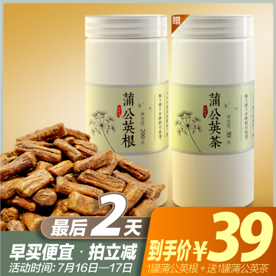 买1送1长白山蒲公英根茶正品200g 婆婆丁茶带干根野生非特级叶