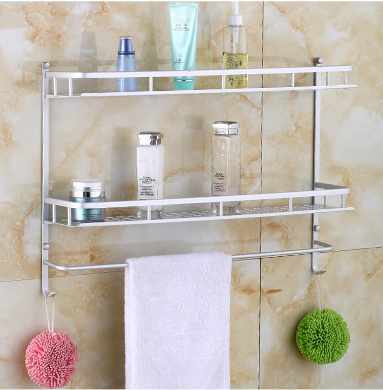 Space aluminum towel rack Shower Room TOILET Restroom Bathroom Shelves Wall hanging double-deck toilet Wash and rinse Shelfin the Family/Personal Cleaning Tools , Sanitary appliances/Bathroom accessories , Bathroom Jiaojia/Shelf category - from Buy2taobao.com to provide professional Taobao agent buy service