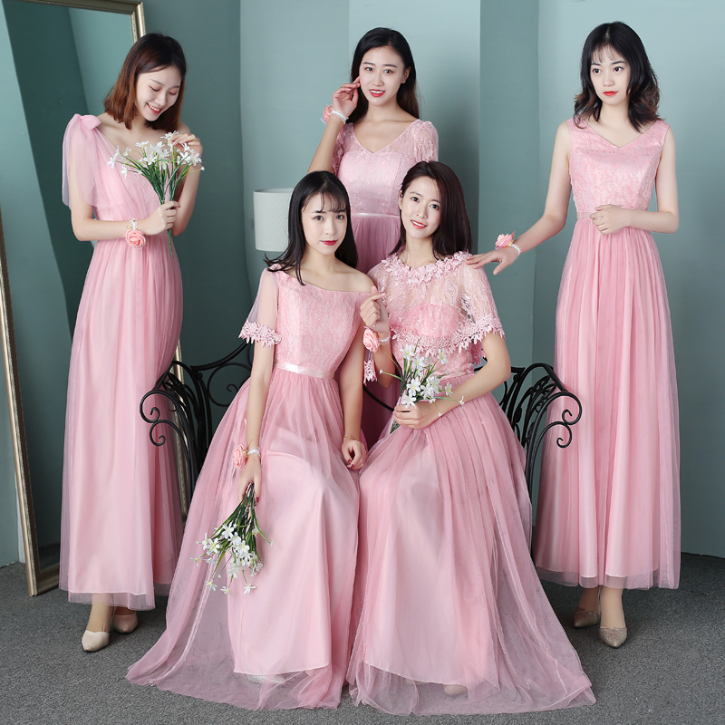 伴娘服2019新款春夏韩版显瘦灰色毕业礼服裙女婚礼姐妹团长款气质|ruв категории Женская одежда, Cвадебные платья, платье/вечернее платье - от Buy2taobao.com для оказания профессиональной услуги покупки агента Taobao