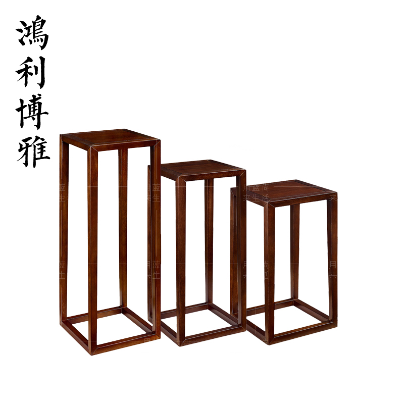 蓝尚实木新中式花架 禅意置物架酒店会所别墅民宿样板房定制家具|ruв категории жилой мебели, рама тип, цветок/несколько - от Buy2taobao.com для оказания профессиональной услуги покупки агента Taobao