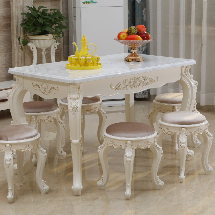 European style table Marble modern Simplicity household Small apartment Jane Europe dining table and chair combination rectangle Having dinner Tablein the Residential furniture , Tables , Dining table category - from Buy2taobao.com to provide professional Taobao agent buy service