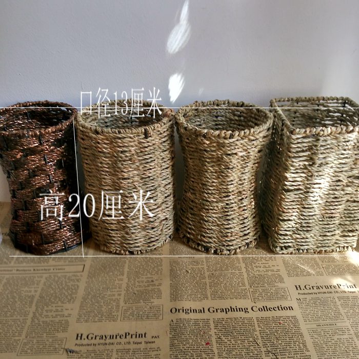 圓口小花籃 家居裝飾品飄窗花器花瓶繩編客廳陽台擺設小華幹花店在類目 家居飾品, 花瓶/花器/仿真花/仿真飾品, 花器/花瓶, 花籃中 - 來自Buy2taobao.com提供專業的淘寶代購服務