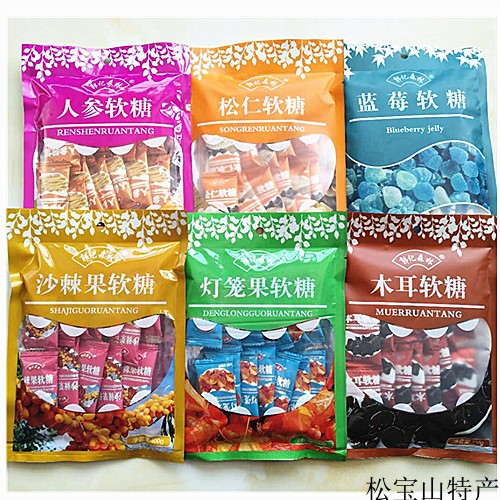 东北特产野生猕猴桃果糕蓝莓果糕猴头菇果糕木耳软糖松仁软糖包邮|ruв категории закуски/орехи/специальность, кандирование/унаби/Мэй/сухофрукты, черника - от Buy2taobao.com для оказания профессиональной услуги покупки агента Taobao