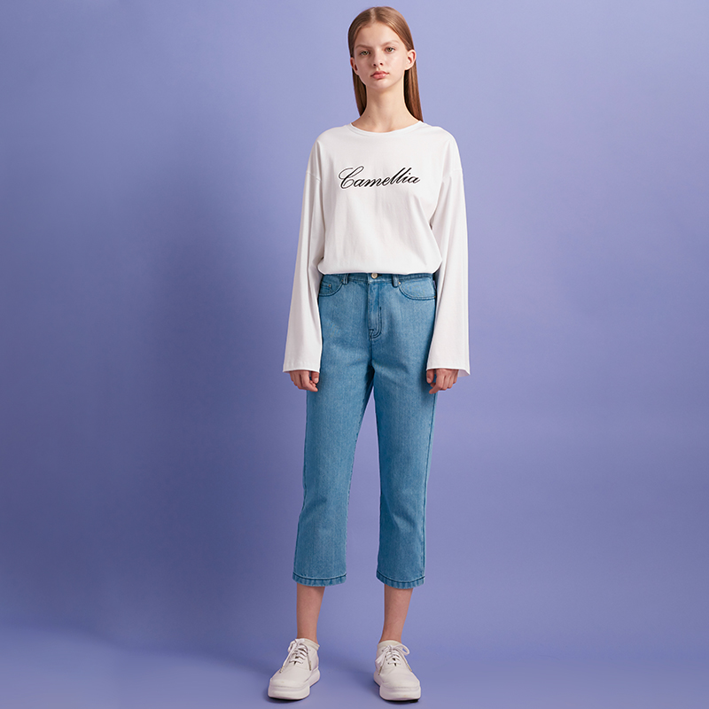 ISCRICS2018春夏新品 时尚牛仔7分休闲裤子 1810812509C在类目 女装/女士精品, 牛仔裤中 - 来自Buy2taobao.com提供专业的淘宝代购服务