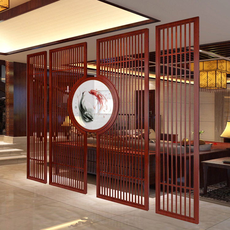 定制实木新中式镂空屏风隔断客厅酒店家用办公室简约现代木质玄关|ruв категории жилой мебели, ширма/цветок окно, место экран - от Buy2taobao.com для оказания профессиональной услуги покупки агента Taobao