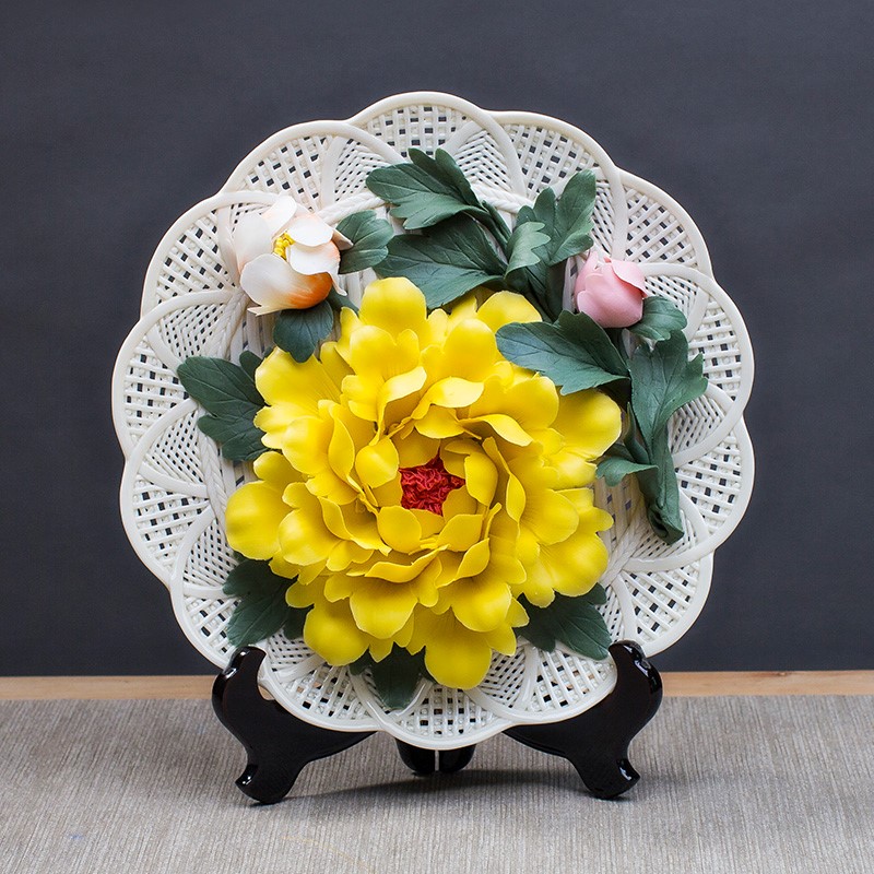 Art flowers and plants Hanging plate technology gift Luoyang Peony ceramics Faceplate marry originality a living room decorate Decorationin the Home accessories , Decorative items , Decorative proprietary/Hanging plate category - from Buy2taobao.com to provide professional Taobao agent buy service