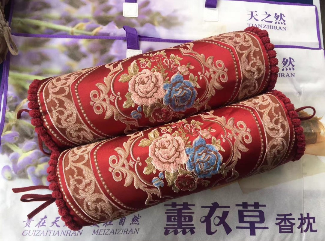 新疆伊犁65团薰衣草枕头颈椎枕圆柱枕缎睡眠2只装提花稻壳香枕|ruв категории постельные принадлежности, подушка/подушка/здравоохранения подушка/шейного позвонка подушка - от Buy2taobao.com для оказания профессиональной услуги покупки агента Taobao