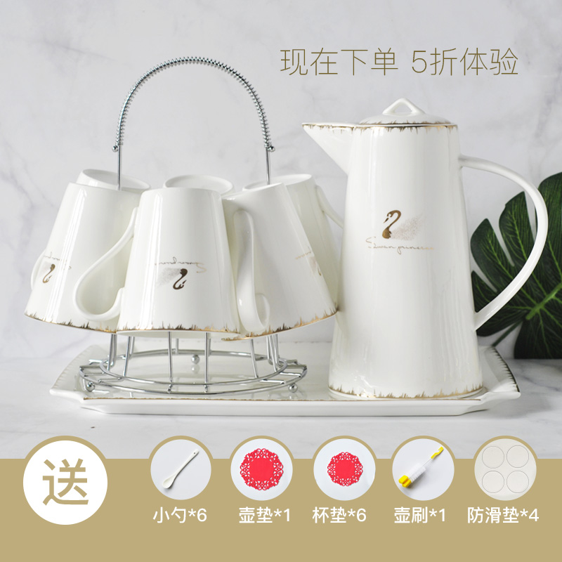 Northern Europe Simplicity Ceramic tea set suit household Water cup suit a living room kettle Heat Cups Tea makers Gift boxin the Tableware , Tea set , Tea package category - from Buy2taobao.com to provide professional Taobao agent buy service