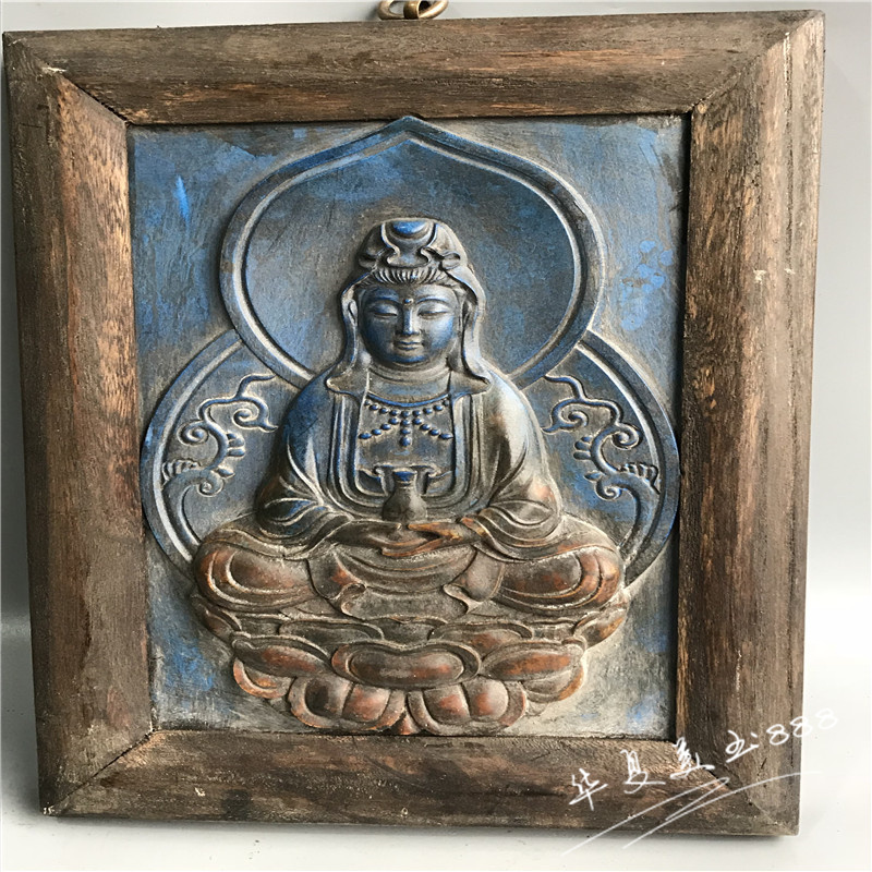 仿古玩玉石做旧实木框绿松石瓷板画装饰挂画中堂屏风壁画观音实拍在类目 家居饰品, 装饰画, 现代装饰画中 - 来自Buy2taobao.com提供专业的淘宝代购服务