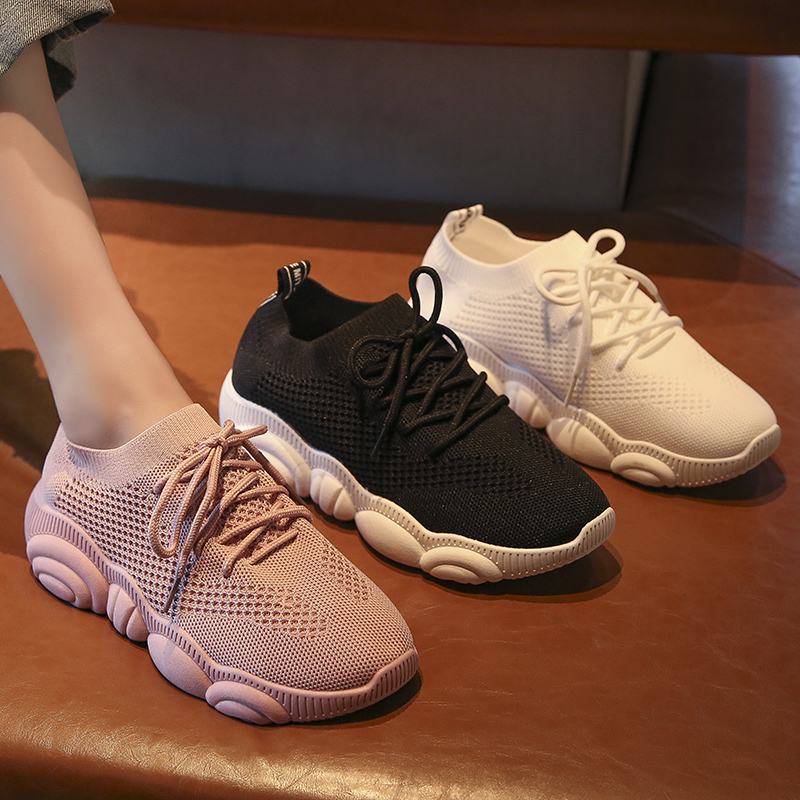 2019 new pattern Little Bear sole Net surface ventilation student Versatile Weaver leisure time run gym shoes White shoesin the Women's Shoes, Low shoes category - from Buy2taobao.com to provide professional Taobao agent buy service