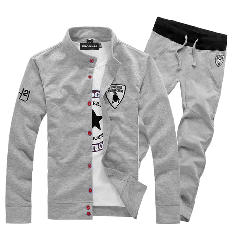 正品运动卫衣 秋冬装大码兰博基尼修身运动套装男装 男 EVOLU韩版男士卫衣套装_易购街