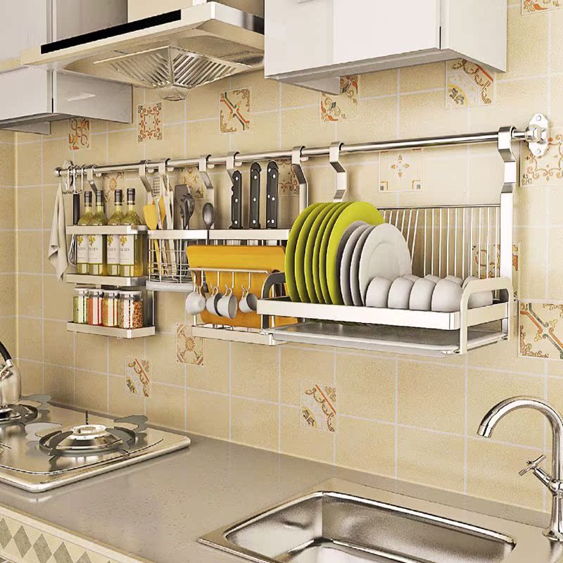 .Punch holes kitchen Pendant environmental protection Suspender Kitchenware Rack Leachate kitchen hardware pylons Stands 304 Stainless steelin the Decoration main material , Kitchen , Kitchen accessories , Shelf category - from Buy2taobao.com to provide professional Taobao agent buy service