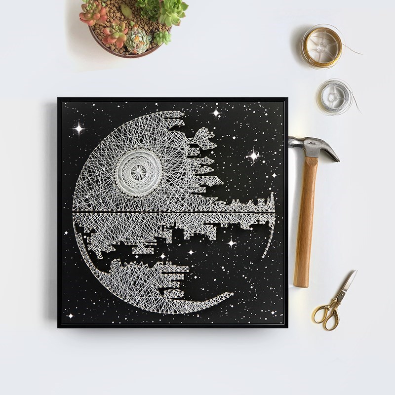 高档星球大战钉子绕线画diy材料包成品 缠绕画纱线手工装饰|ruв категории Домашний быт, декоративная живопись, DIY/цифровой живописи - от Buy2taobao.com для оказания профессиональной услуги покупки агента Taobao