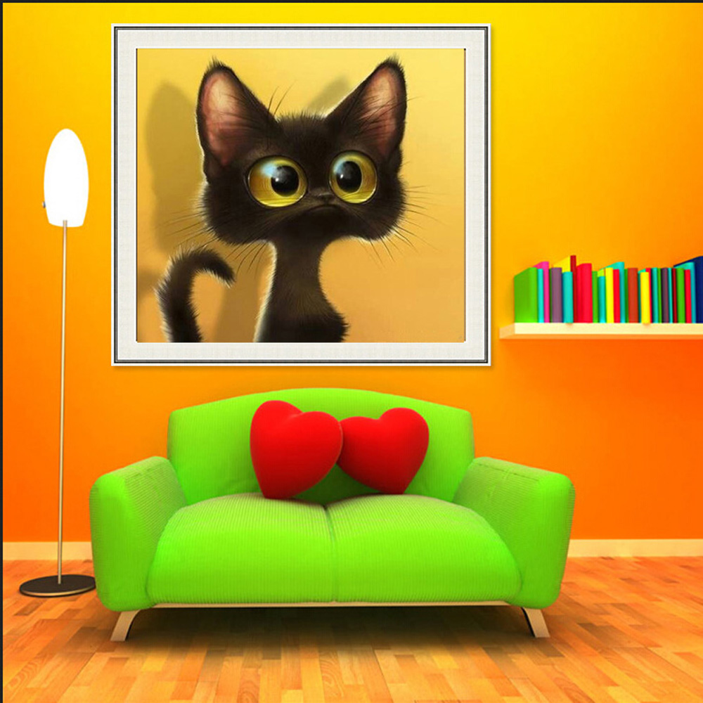 DIY 5D Round Rhinestones Big Eye Lovely Cartoon Cat Diamondin the 3C Digital Accessories, Electronic components market , Electronic component , Other components category - from Buy2taobao.com to provide professional Taobao agent buy service