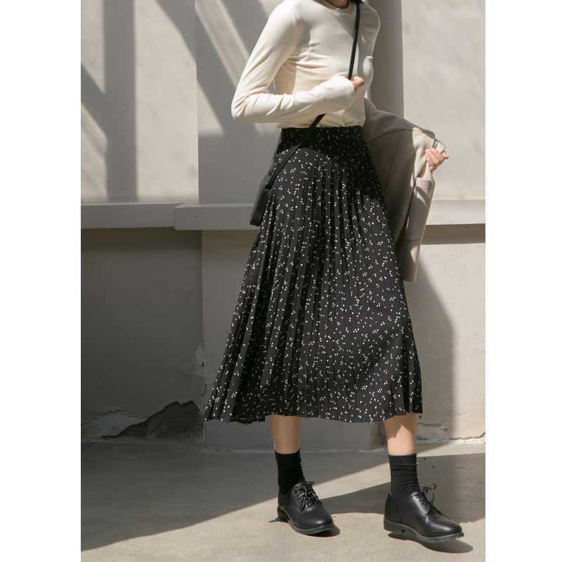Cannon self-control Retro Wave skirt 2019 spring clothes new pattern Paige Mid length version Pleated skirt Chiffon skirtin the Women's clothing/Boutique , Skirts category - from Buy2taobao.com to provide professional Taobao agent buy service
