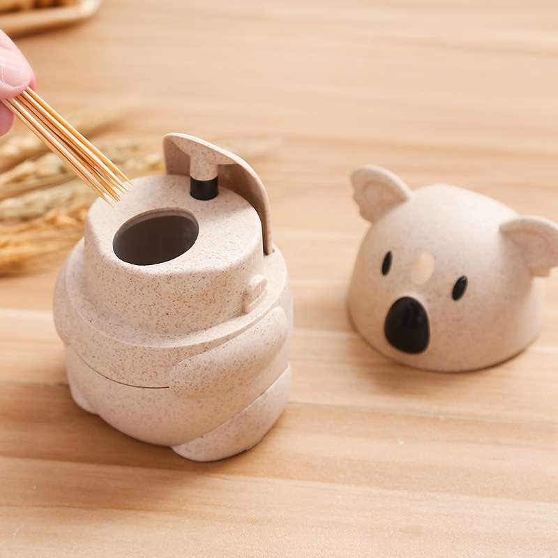 originality Cartoon Koala Toothpick Holder Manual Pressing automatic Toothpick box household lovely a living room Toothpick cansin the Tableware , Tableware , Matching porcelain , Toothpick Holder category - from Buy2taobao.com to provide professional Taobao agent buy service