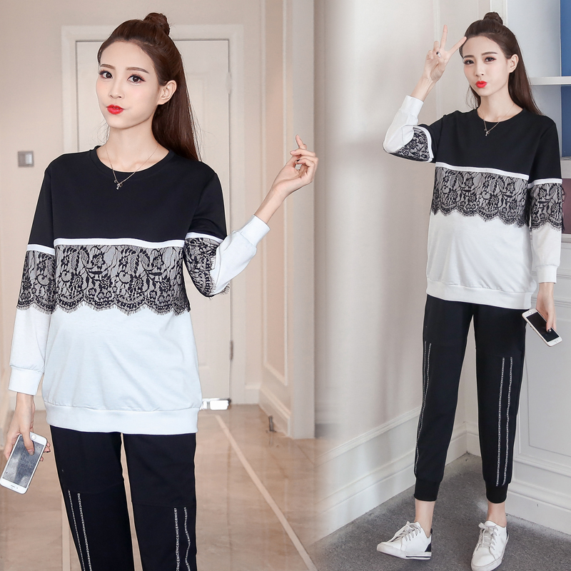maternity dress Autumn suit 2019 new pattern fashion Freaky leisure time jacket Spring and autumn season Prop belly pants motion Two piece setin the Maternity/Maternal supplies/Nutrition , Maternity , Set category - from Buy2taobao.com to provide professional Taobao agent buy service