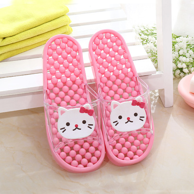 冬季正品浴室卡通防滑脚底按摩拖鞋女夏塑料水