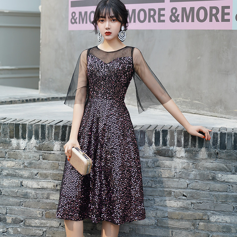 Evening dress Gas field Queen Sequins Tuxedo fairy banquet sexy Xian Qi Noble Little Mid length versionin the Women's clothing/Boutique , Wedding/Cheongsam/Formal dress , Formal dress/Evening category - from Buy2taobao.com to provide professional Taobao agent buy service