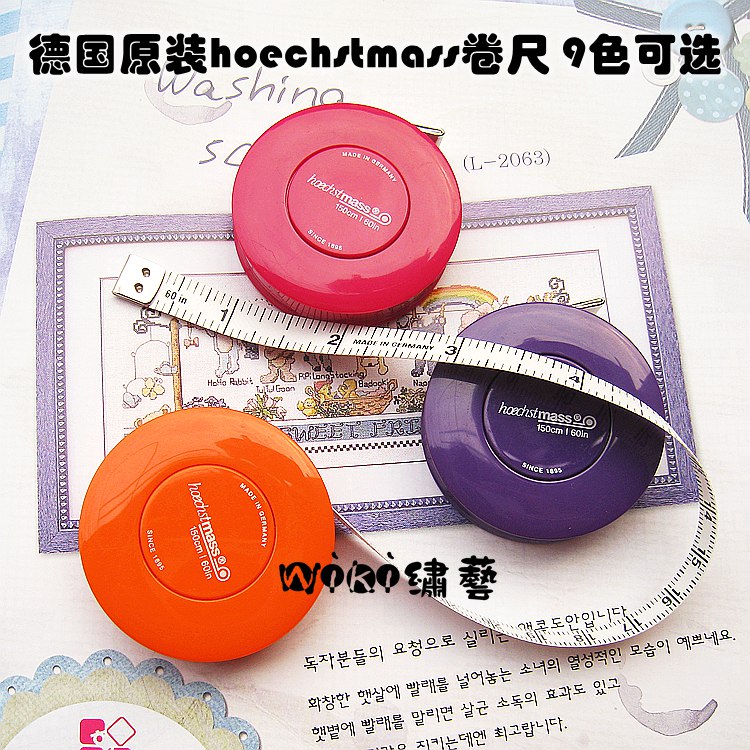 德国原装进口hoechstmass卷尺 伸缩皮尺 糖果色软尺 9色可选在类目 居家布艺, 缝纫DIY材料、工具及成品, 尺子中 - 来自Buy2taobao.com提供专业的淘宝代购服务