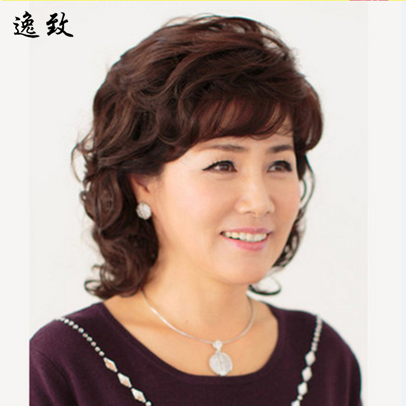 真发假发时尚大波浪逼真中老年逸致自然中长发女假发长卷发妈妈。|ruв категории кондиционер для волос/парик, парик, весь парик - от Buy2taobao.com для оказания профессиональной услуги покупки агента Taobao