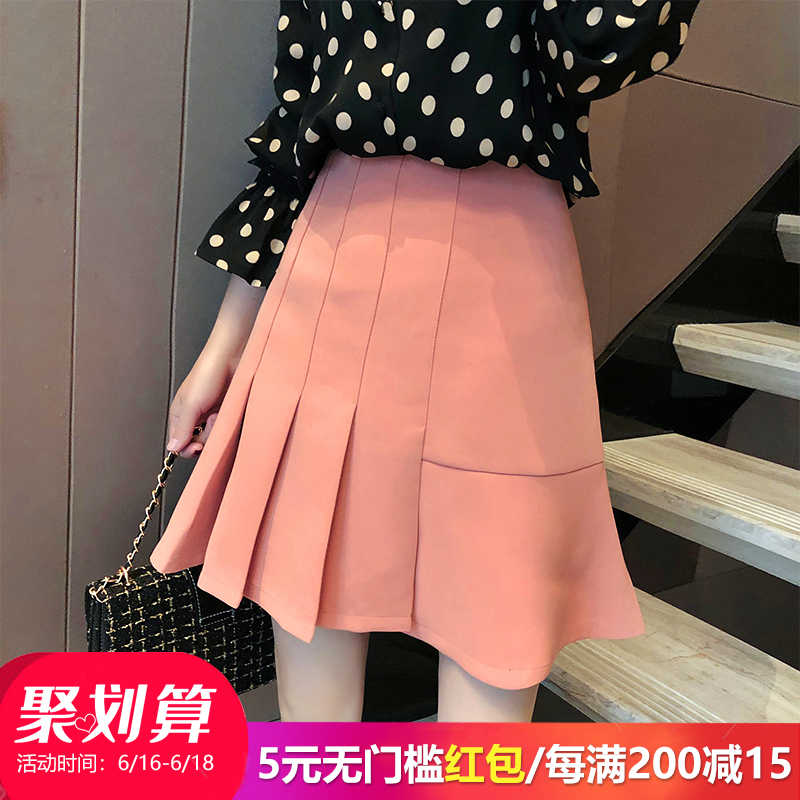 百褶裙半身裙2019春夏新款女装简约纯色ins短裙半裙chic显瘦A字裙在类目 女装/女士精品, 半身裙中 - 来自Buy2taobao.com提供专业的淘宝代购服务