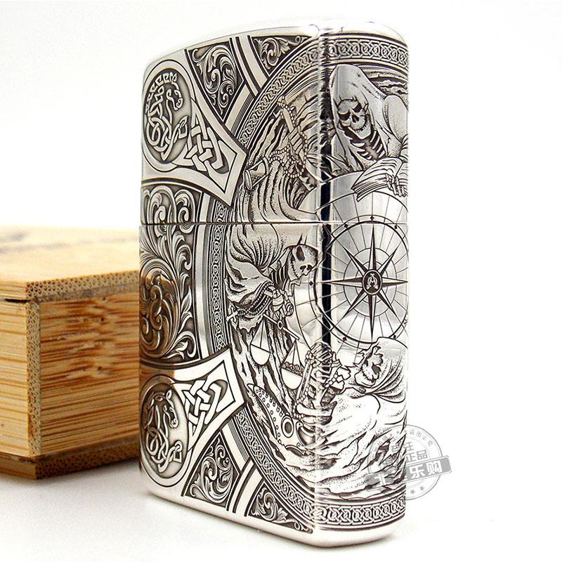 zippo Genuine zippo Kerosene lighter Sterling Silver A helmet and armor Carved customized Revelation The four knights of Apocalypsein the ZIPPO/Swiss Army Knife/Glasses , Brand lighters and accessories , ZIPPO/Zippo category - from Buy2taobao.com to provide professional Taobao agent buy service