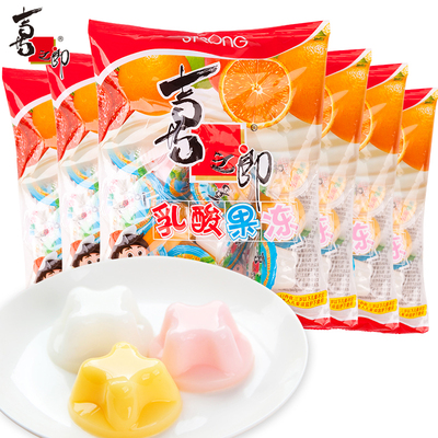 喜之郎多味什锦果汁果冻小孩乳酸果冻360g袋装办公室零食小吃批发