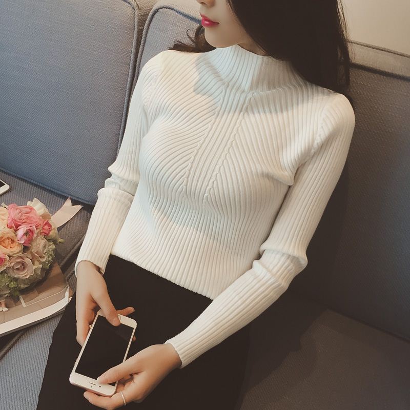 Half a Socket sweater Autumn and winter new pattern Korean Edition have cash less than that is registered in the accounts Base coat Self cultivation Versatile Long sleeve have cash less than that is registered in the accounts Sweaterin the Women's clothing/Boutique , Sweaters category - from Buy2taobao.com to provide professional Taobao agent buy service