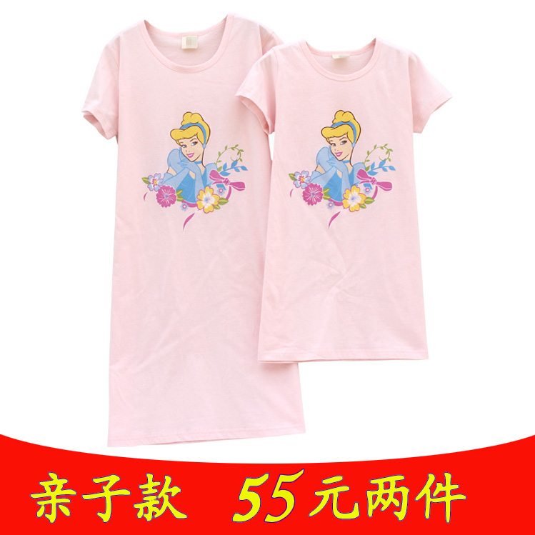 【55元两件】亲子儿童睡裙纯棉女童睡衣短袖家居服夏季在类目 童装/婴儿装/亲子装, 儿童家居服, 家居裙/睡裙中 - 来自Buy2taobao.com提供专业的淘宝代购服务