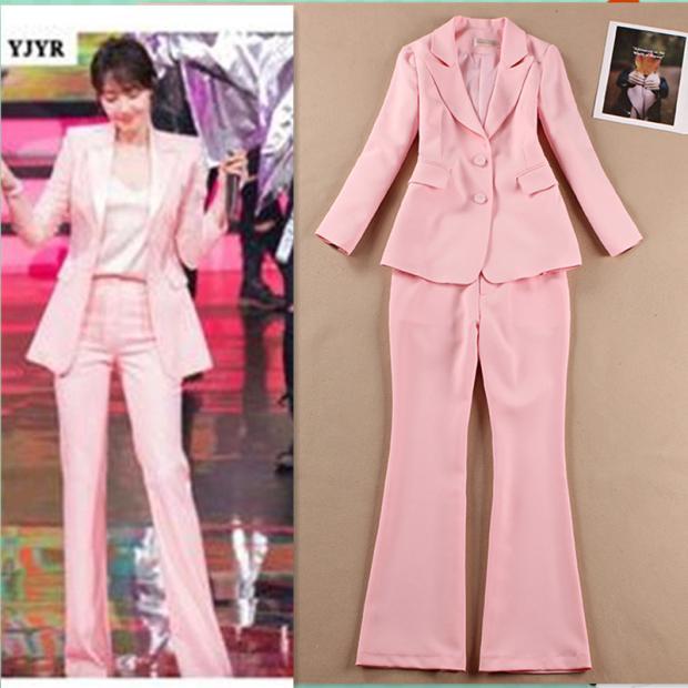 2019春夏装薄款捉妖记白百何明星同款粉色修身OL西服长裤2件套装|ruв категории Женская одежда, костюм/студенты школьную форму/обмундирования, профессионального женский брючный костюм - от Buy2taobao.com для оказания профессиональной услуги покупки агента Taobao