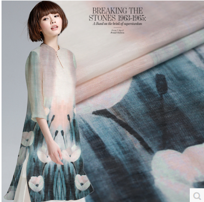 location Real silk Printing Polyandrum 140 Wide fabric silk Linen fabrics Frock Robe clothin the Home Fabric , Cloth/Fabric/Manual diy Cloth fabric category - from Buy2taobao.com to provide professional Taobao agent buy service