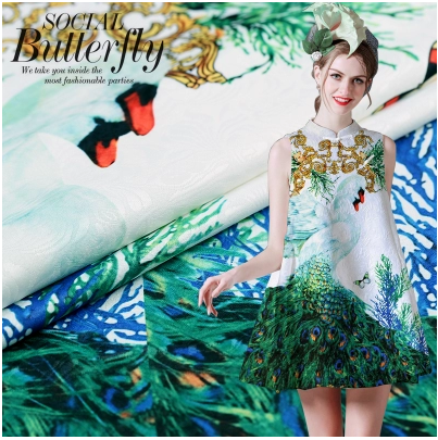 Europe and America Imported Big Digital Printing Jacquard weave location cloth Wide Windbreaker Dress coat Jacquard weave Fabricin the Home Fabric , Cloth/Fabric/Manual diy Cloth fabric category - from Buy2taobao.com to provide professional Taobao agent buy service