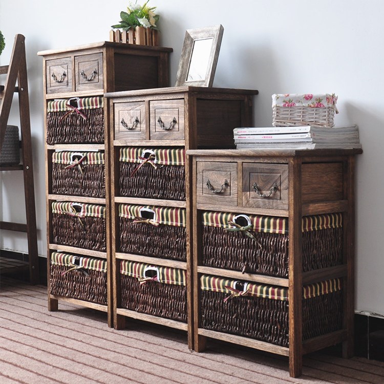 Bedside cabinet multi-function Economic type drawer bedroom bedside cupboard Storage Narrow Countryside Retro style Bucket cabinetin the Residential furniture , Cabinet , Bedside cabinet category - from Buy2taobao.com to provide professional Taobao agent buy service