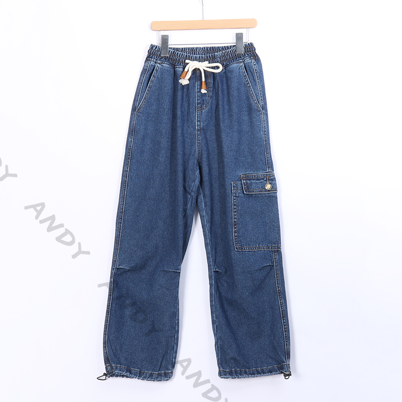 【ANDY定制】FJ-6817牛仔裤女宽松直筒夏季2019新款松紧高腰弹力|ruв категории Женская одежда, джинсы - от Buy2taobao.com для оказания профессиональной услуги покупки агента Taobao