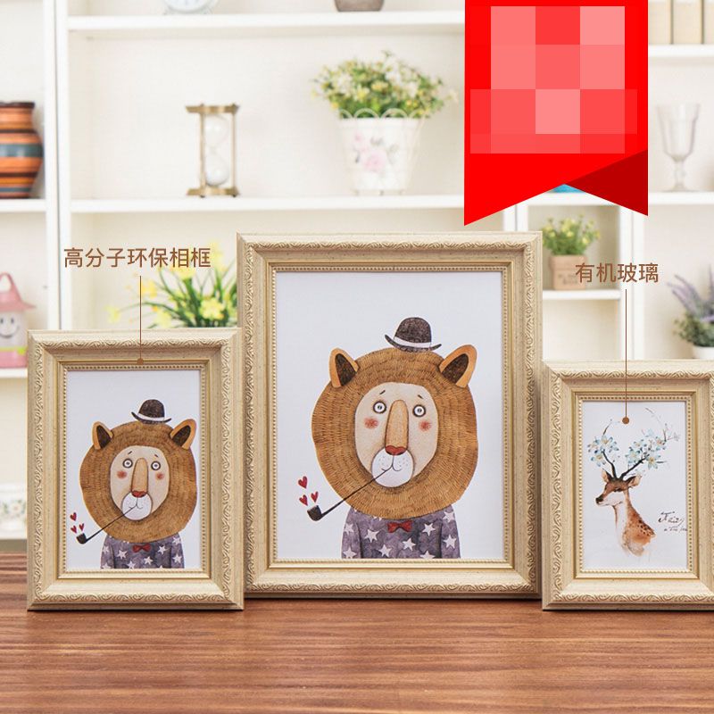 5寸奢华美式竖横相片相框摆台现代简约小清新10寸卡通展示架文艺8|ruв категории Домашний быт, рамка/рамка - от Buy2taobao.com для оказания профессиональной услуги покупки агента Taobao