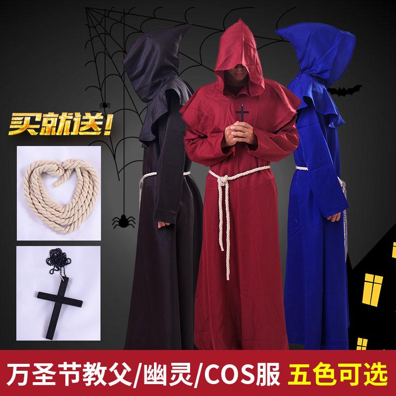 中世纪牧师僧侣服万圣节基督徒COPLY修道士长袍子巫师连帽斗篷|ruв категории Женская одежда, костюм/национальная одежда/театр костюм, национальная одежда/этап погрузки - от Buy2taobao.com для оказания профессиональной услуги покупки агента Taobao